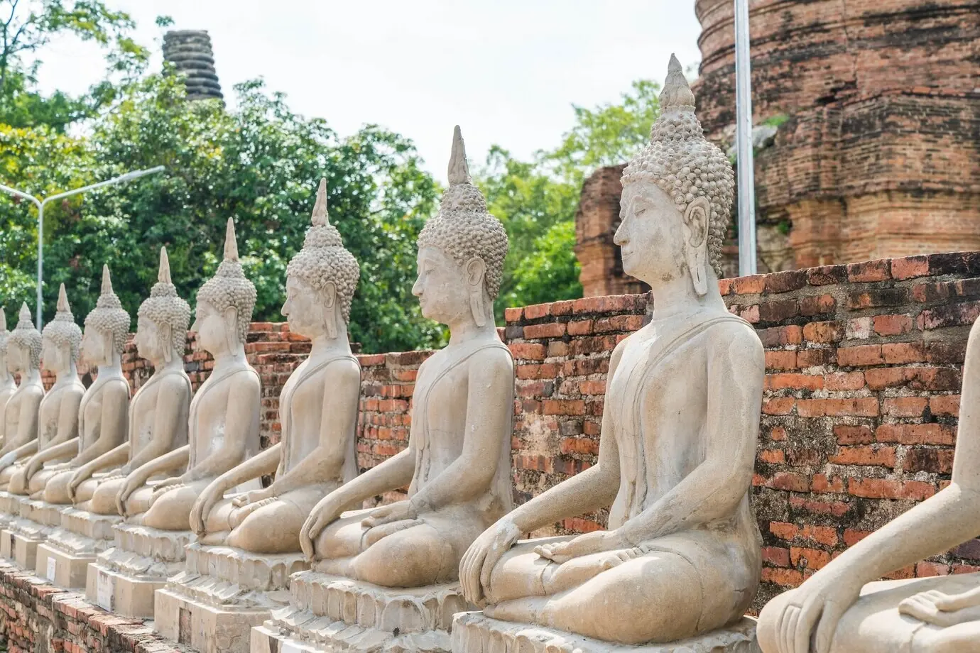 Schöne alte historische Architektur von Ayutthaya in Thailand